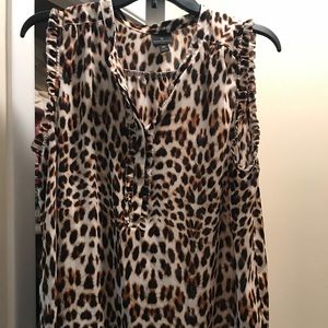Leopard print casual shirt, only worn once